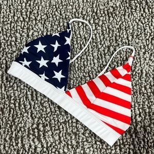 American Flag Bikini Top
